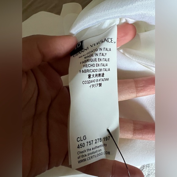 VERSUS VERSACE Striped Mini Skirt Size: S | US4, IT40 Medusa Safety Pin - Picture 8 of 10